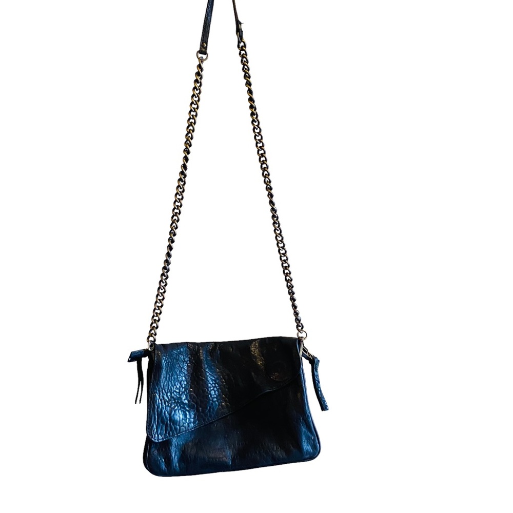 Maxon Collection Italia Black Pebbled Leather Crossbody Bag - Picture 3 of 9